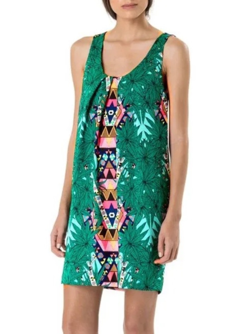 Mara Hoffman Geometric Leaf Print Dress - size M